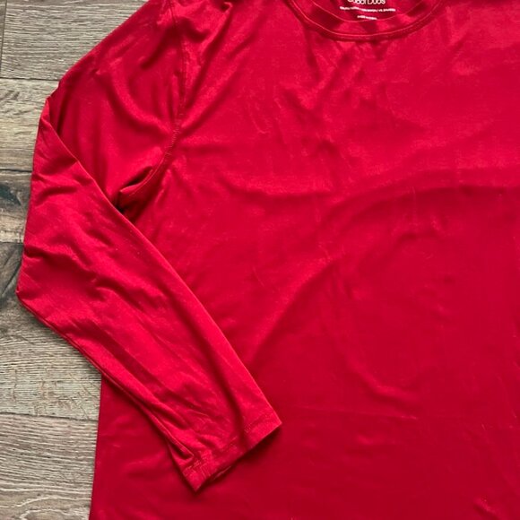 Cuddl Duds Red Long Sleeve Stretch Crew Neck Shirt Size Large - Picture 2 of 12